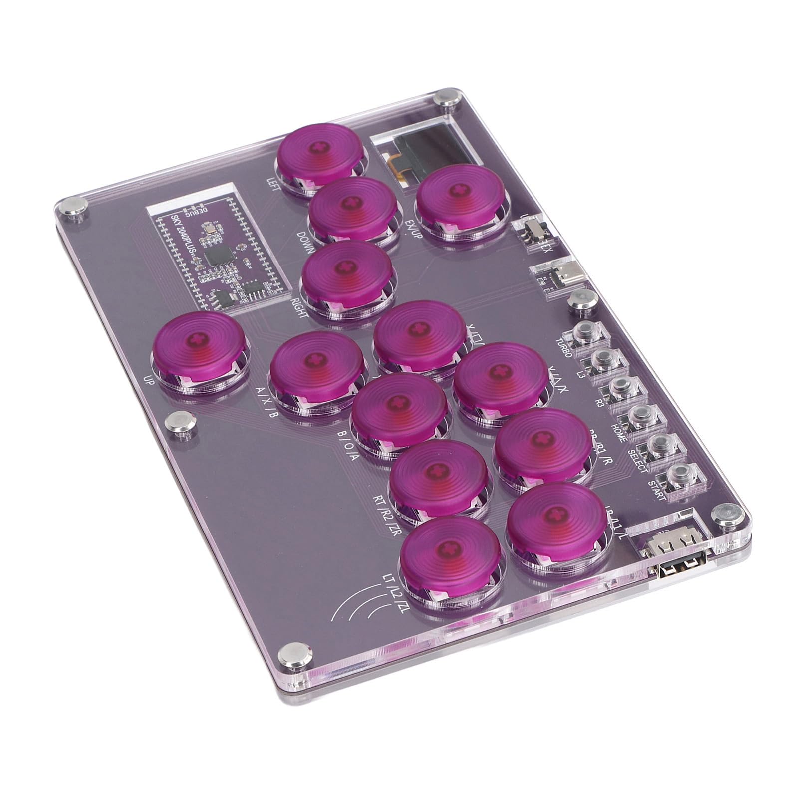 Controlador Mecánico de Latencia Ultra Baja Fight Stick de 13 Teclas para Steam Deck 8,3x5x0,5 Pulgadas