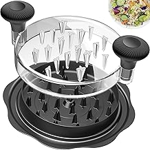Ukeetap 10" Pro Chicken Shredder Tool Twist Large for Kitchen, BPA-Free Food-Safe Meat Grinder, Visible Chicken Breast Meat Shredder with Strong Anti-Slip Bottom &amp; Ergonomic Handle, Black