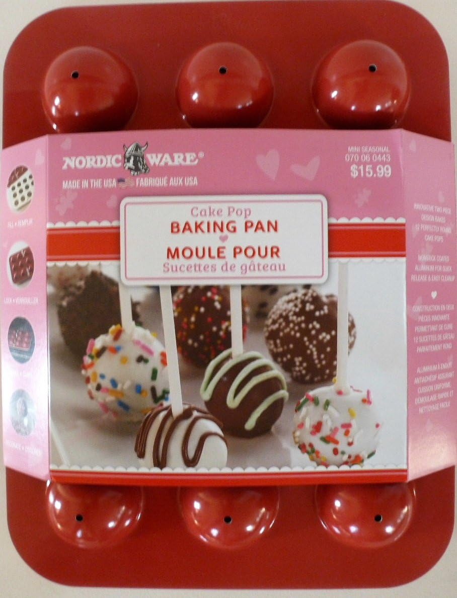 Nordic Ware Red Cake Pop Baking Pan Home & Kitchen