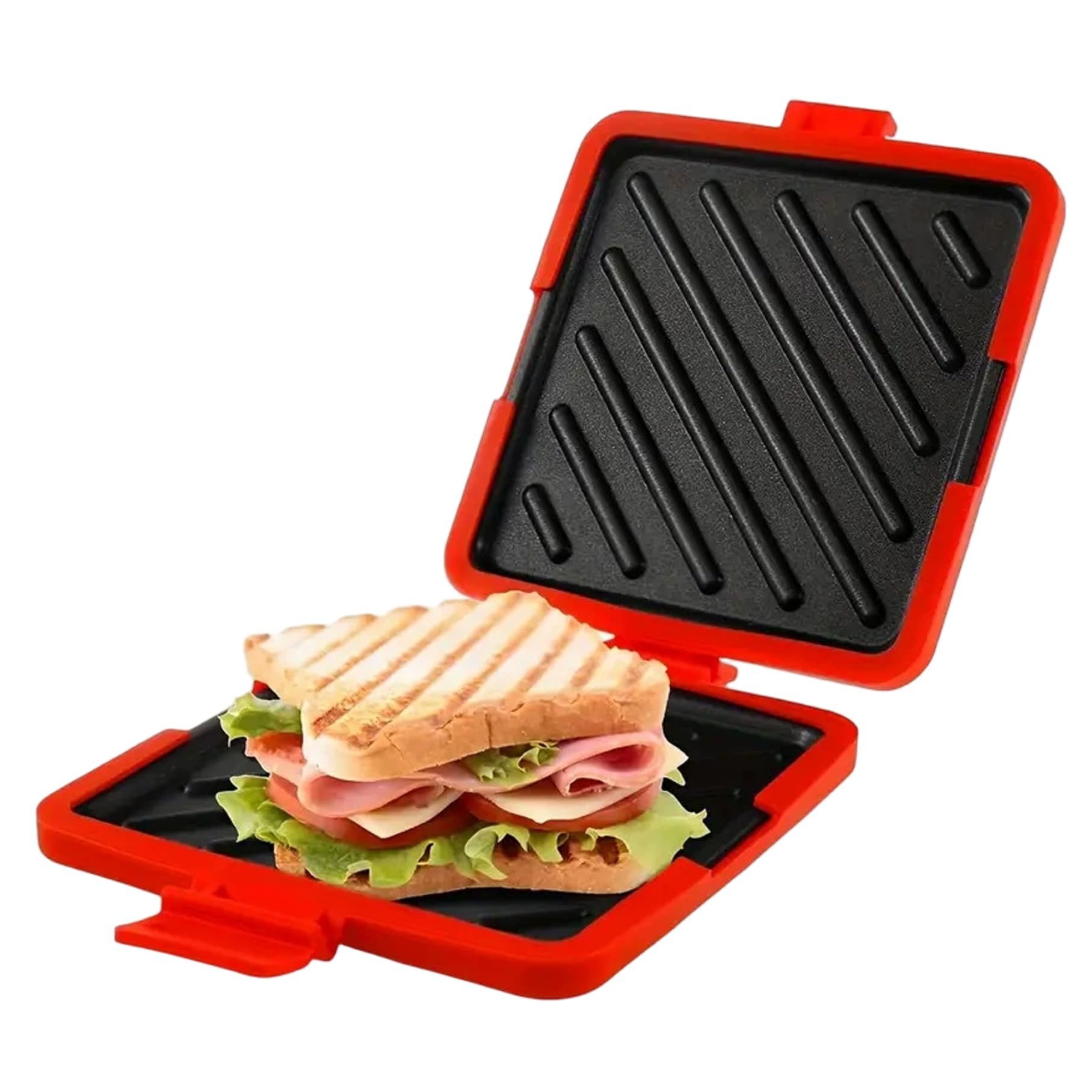 To-pain micro-ondes résistant la chaleur avec boîtier silicone pour sandwich