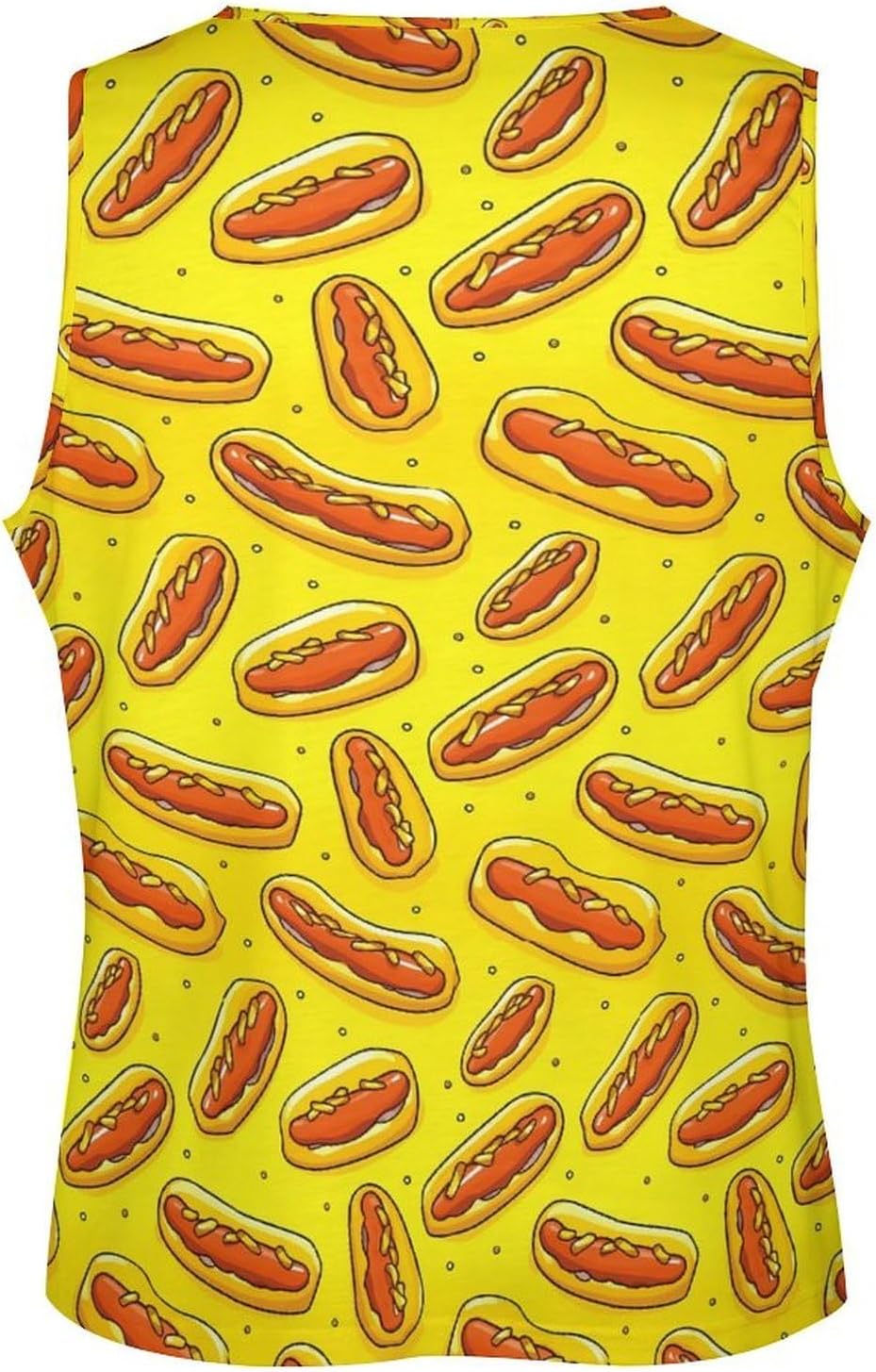 Hot Dog Men's Tank Tops Sleeveless Muscle Shirts for Men Lightweight Vest Crew Neck T-Shirts