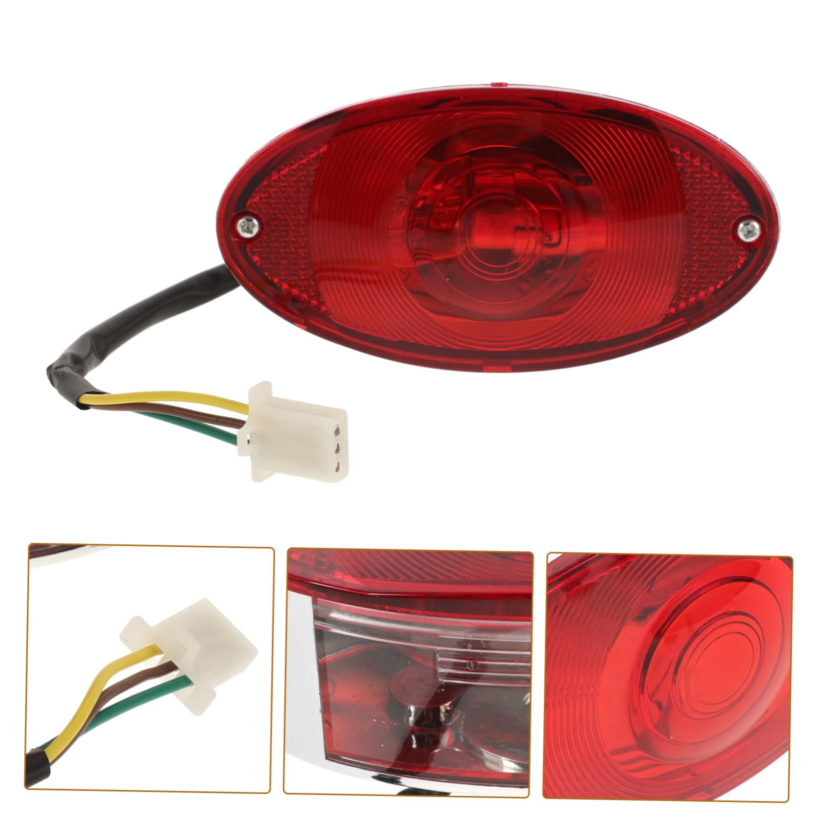 Feu De Frein Arrière Pour Moto Plastique Œil De Chat Lumière De Frein Vintage Et Lumière De Position Compatible Avec Honda