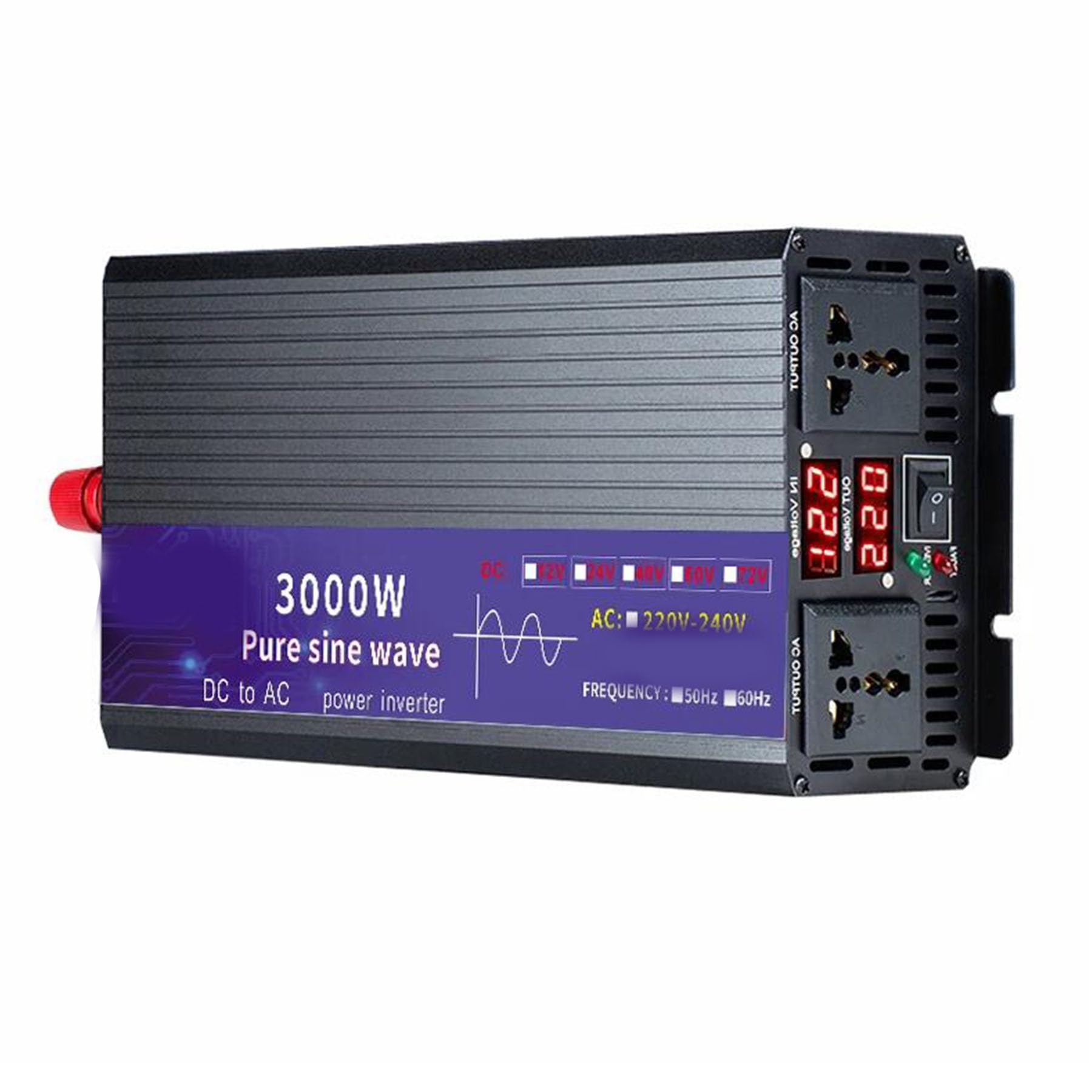 Onduleur pur sinus 3000W contre les pannes et variations de tension 220V