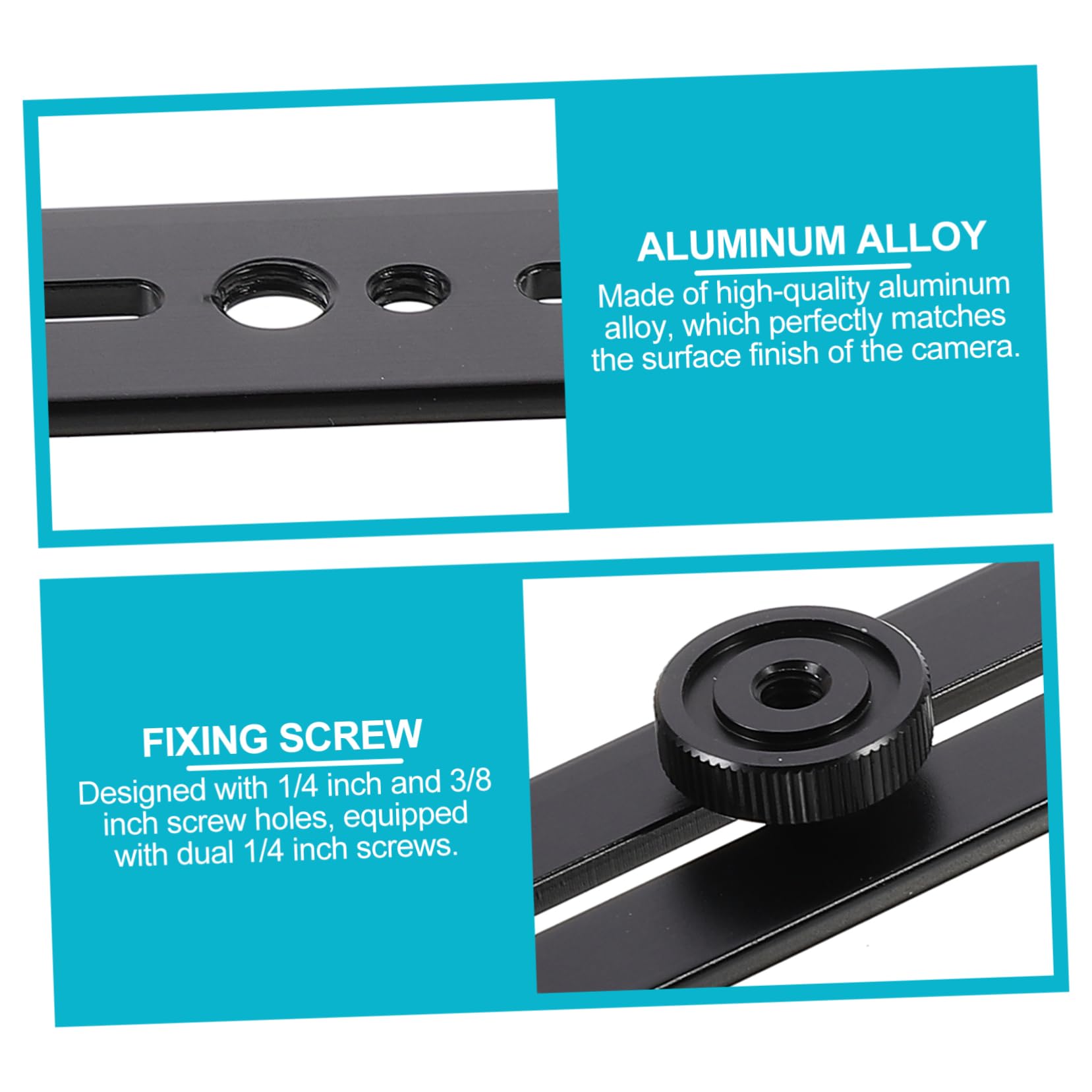 GALPADA 2Pcs Adjustable Mic Mount Bar for Dual Flash Microphone Setup Compatible with Screw Nonslip Pad for Studio Event Use