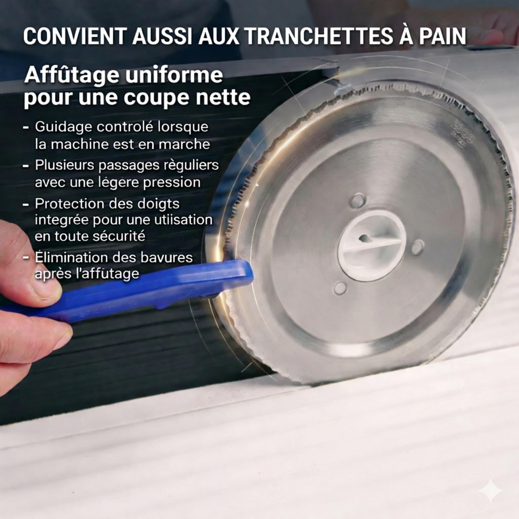 Affûteur de couteaux, aiguiseur de ciseaux, manuel, portable, set de 4 pièces