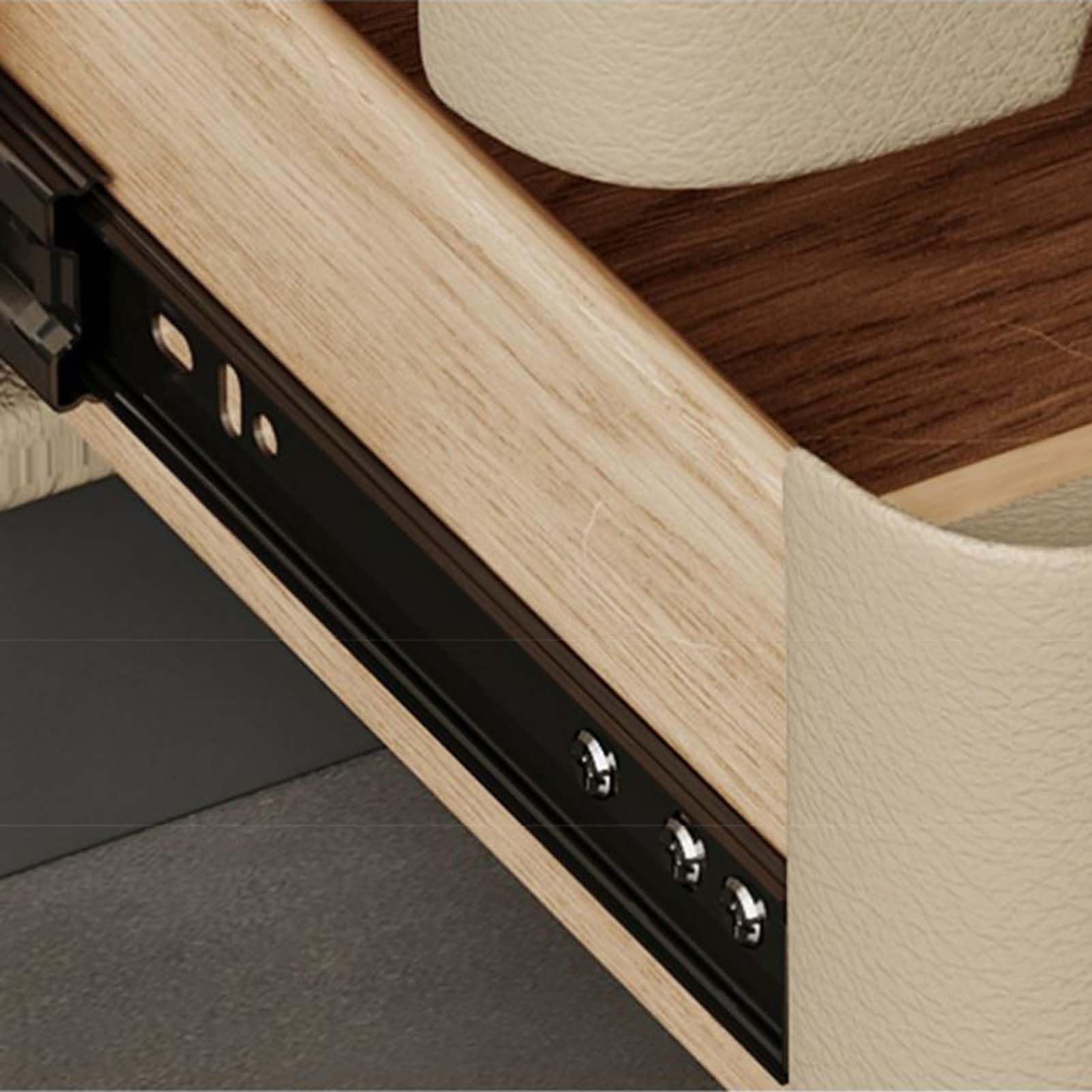 YSUEFIJO Comodini da Camera da Letto, Comodino con Due Cassetti, Comodino Moderno da Notte, Cassettiera Scrivania Stretta, Tavolino Laterale da Divano, Montaggio Facile