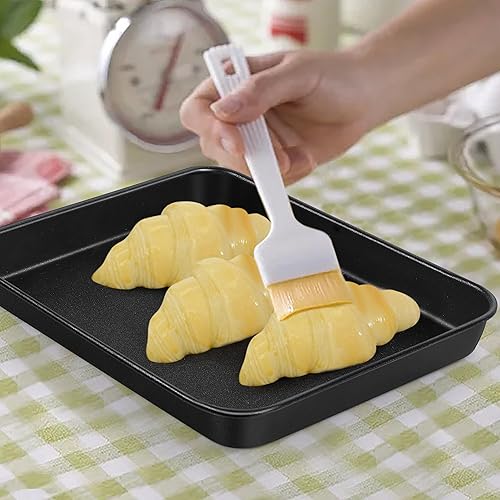 Miniatura 7 de TeamFar Bandeja pequeña para horno tostadora, 9.25 x 7 x 1 pulgadas, acero al carbono, con revestimiento antiadherente, mini tostadora para horno,
