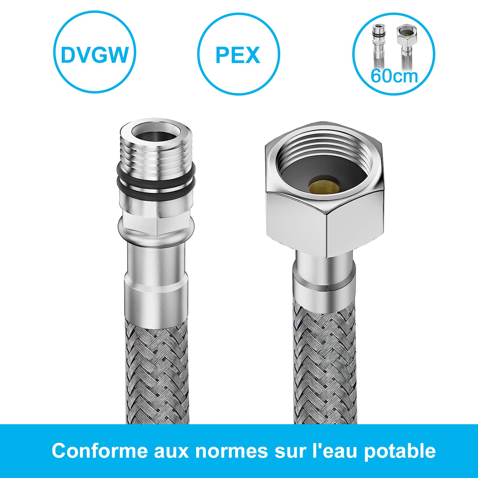 BONADE Robinet Salle Bain, Mitigeur Lavabo Rotatif à 360°, Robinet Lavabo en Laiton Chromé, Robinet Salle de Bain à Eau Chaude et Froide Robinet Lavabo Salle de Bain Pour Salle de Bain et Cuisine