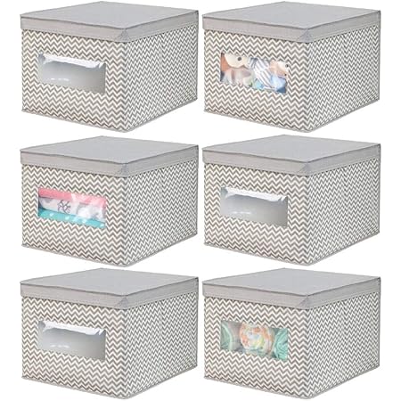 mDesign Kinderschrank Organizer im 4er-Set atmungsaktive