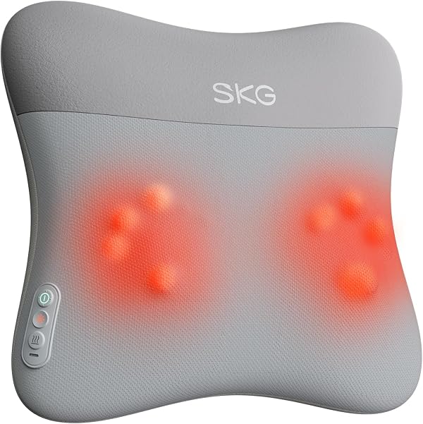 SKG VS500 Cordless Back Massager for Stress Relief Deep Tissue Fathers Day 4D Neck and Back Massager with Dual-Sided Heat for Men and Women Dad Mom Grandpa