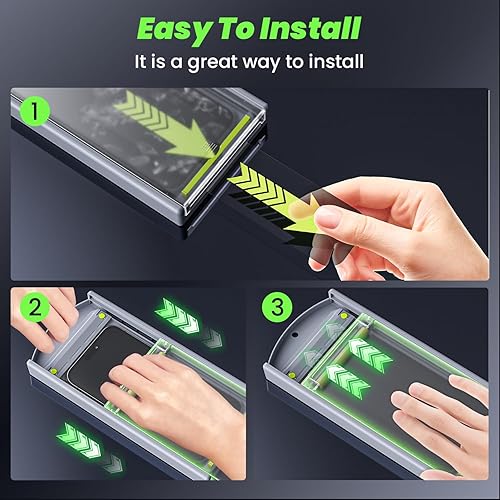 Miniatura 5 de WSKEN Protector de pantalla de vidrio templado para Samsung Galaxy S24 Plus  S24+ (6.6 pulgadas) cero burbujas eliminación automática de polvo