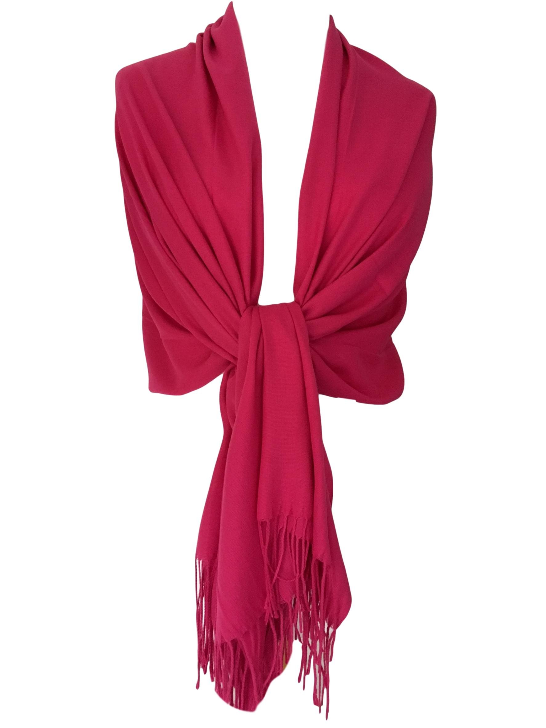 Purple Possum Women's Pink, Cerise, Fuchsia, Fuschia, Hot Pink Purple Possum® Pink Pashmina Cerise Wrap Fuchsia Wedding Prom Shawl Oversized Scarf