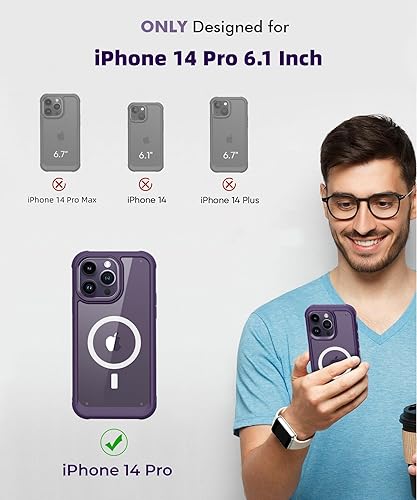 Miniatura 2 de Funda para iPhone 15 de cuerpo completo, protector de pantalla integrado, con protector de lente de cámara, [antiamarilleamiento], funda protectora