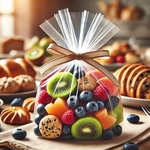 Miniatura 3 de Better Crafts Bolsas de celofán de 20 x 30 pulgadas, paquete de 100 bolsas transparentes para envolver cestas y almacenamiento de alimentos