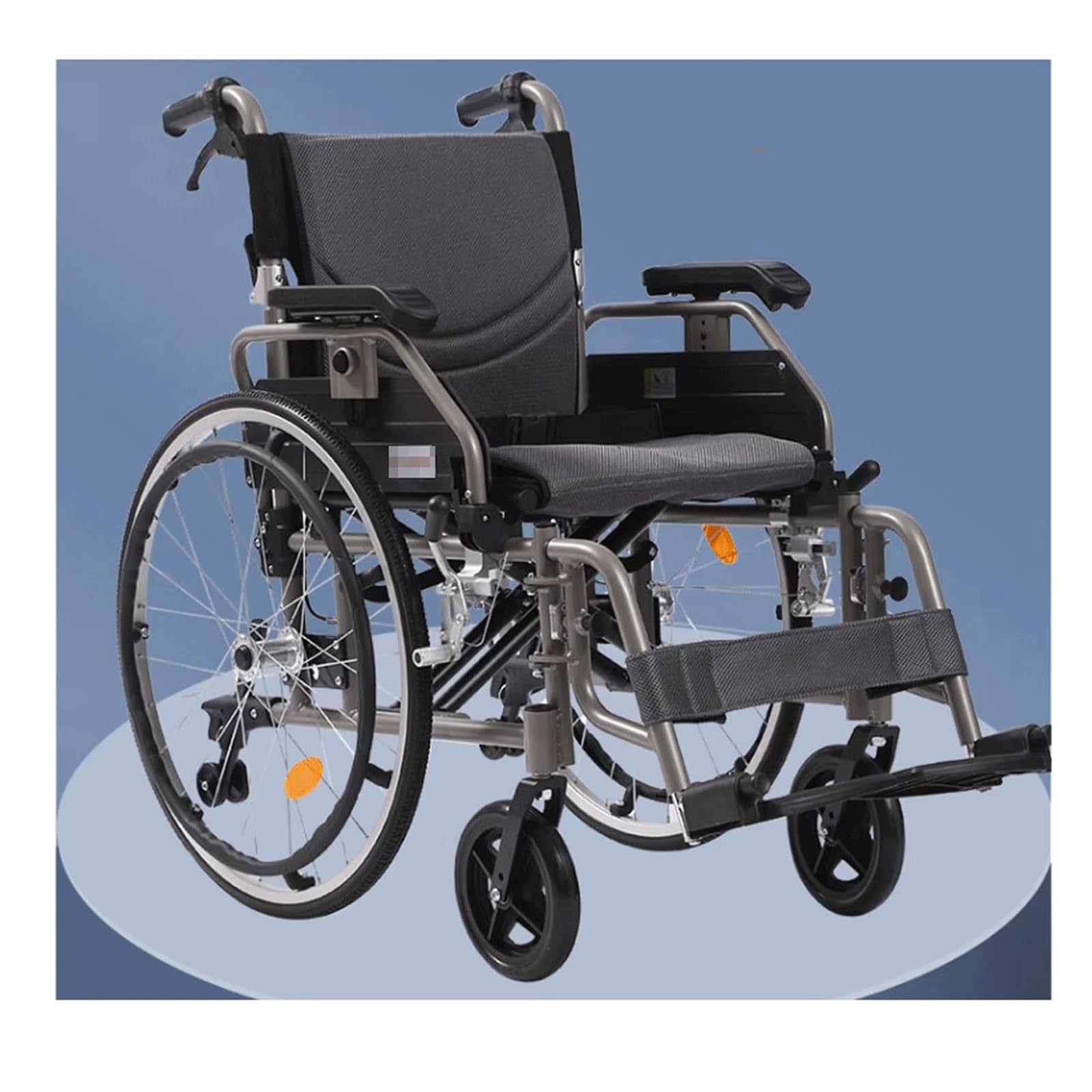 Silla de ruedas plegable ultraligera para adultos, ligera, manual, autopropulsada, de aluminio, puede soportar 200 kg, ayuda a la movilidad