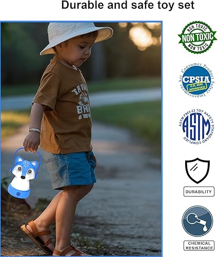 Miniatura 6 de Esenciales de campamento para niños - Juego de linterna LED para niños y faros recargables para niños  Múltiples propósitos para niños con luz