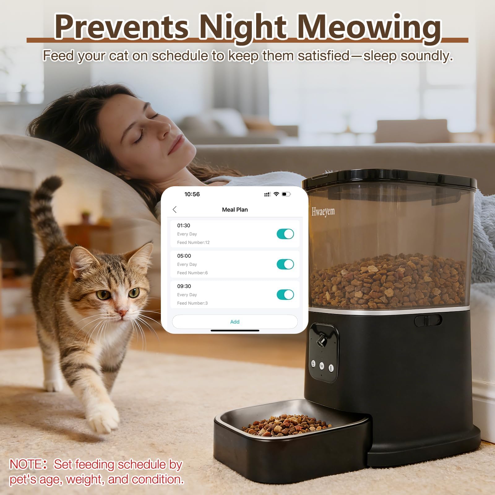 Automatic Cat Feeder with Camera, 5L/28 Cups WiFi Cat Auto Feeder with Two-Way Audio, App Control, Strong Anti-Jam System Smart Timed Cat Feeder with Night Vision for Small Pets Indoor - image 8