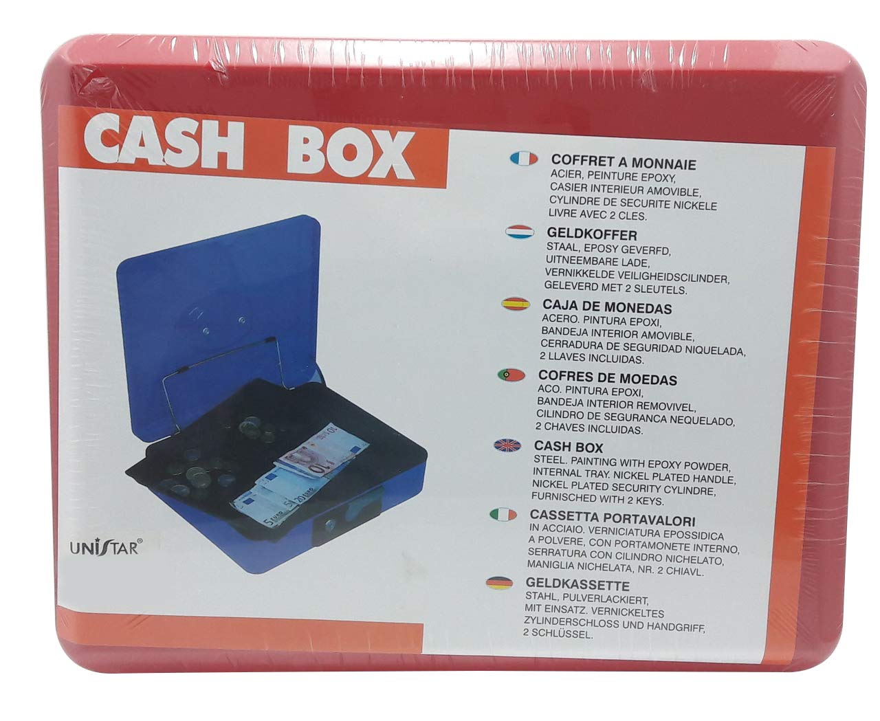 Unistar 12 Inch Cash Box with Handle