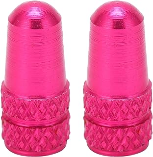 Capas de válvula de Bicicleta Cubiertas de Polvo de llanta de aleación de Aluminio 2 Piezas para la montaña de Bicicleta Colores Brillantes (Rosa Rojo)
