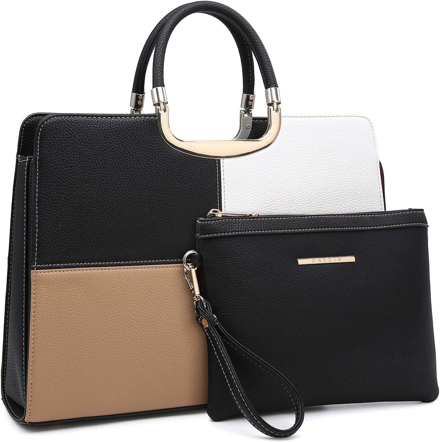 Womens Handbag Top Handle Shoulder Bag Tote Satchel Purse Work Bag with Matching Wallet