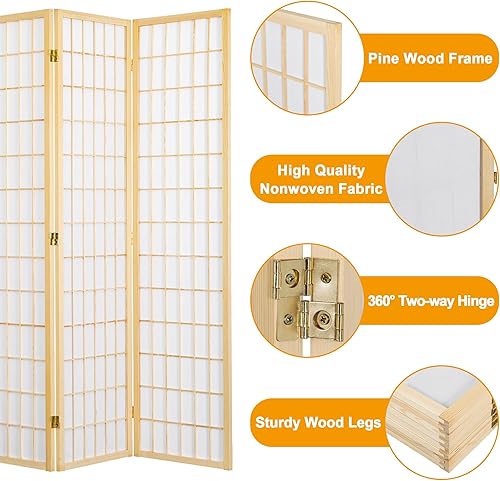 Miniatura 3 de Divisor para separación de habitaciones, separadores de habitación de 8 paneles, separadores de habitación japoneses, pantalla Shoji, pantalla
