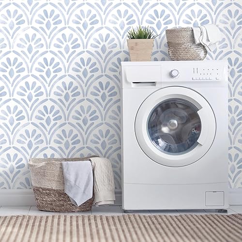 Miniatura 6 de Papel tapiz geométrico de 17.3 x 197 pulgadas, color negro y dorado, papel tapiz autoadhesivo extraíble para gabinete y baño, rollo de vinilo