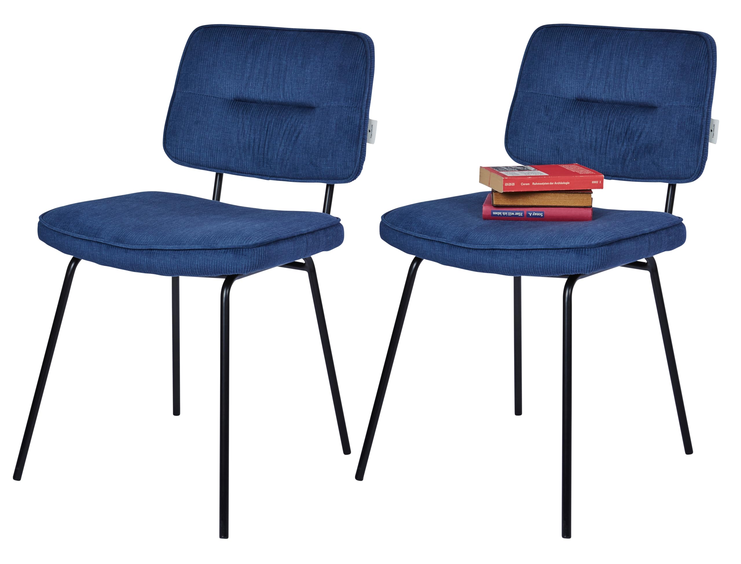 TOM TAILOR HOME Tube Chair - Juego de 2 sillas de comedor, color azul vaquero