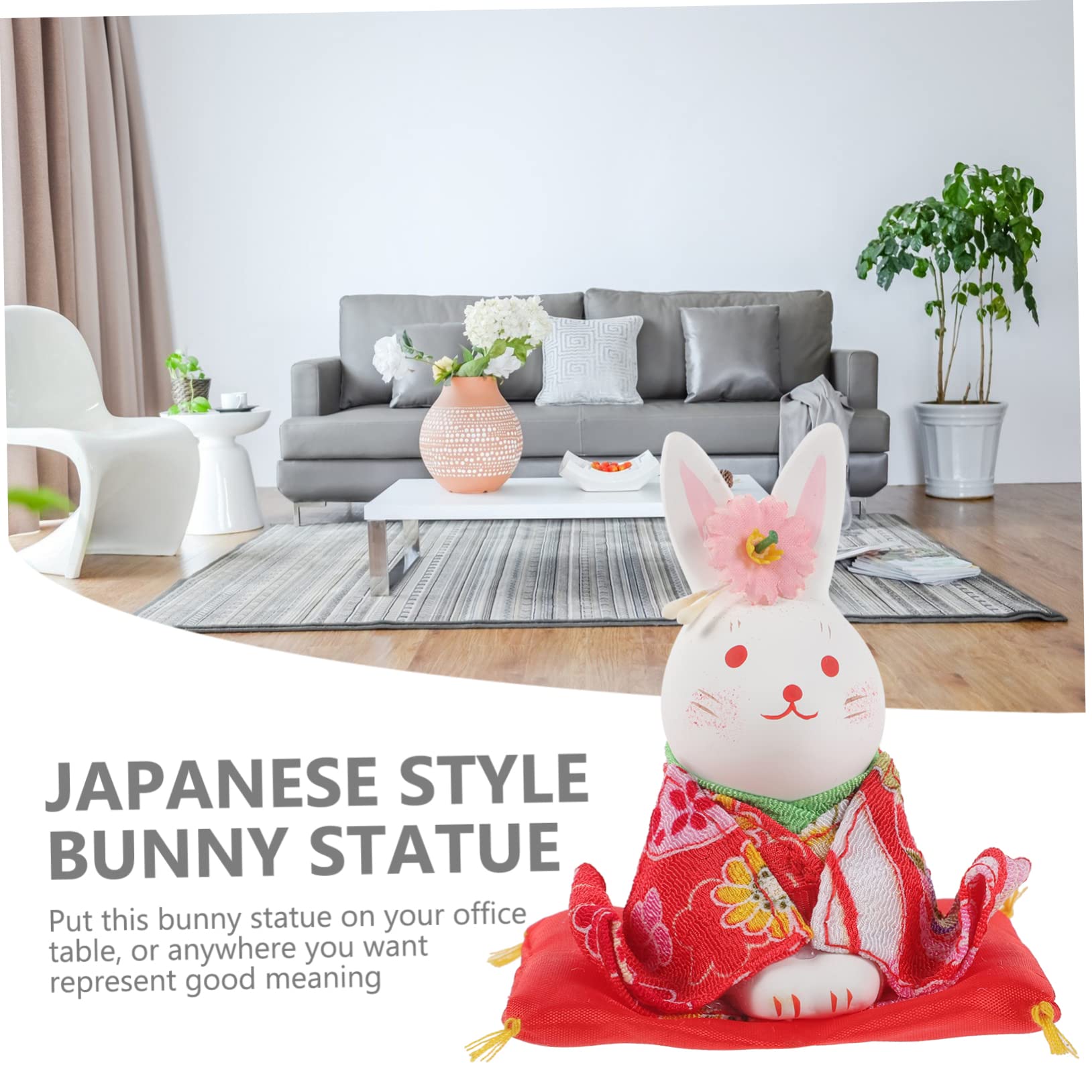 Alipis 4 Pièces Lapin Ornement Gâteau Accessoires Mini Poupées Voiture Tableau De Bord Décoration Lapins Miniatures Décoration Intérieure De Voiture Chanceux Fortune Lapin Statue