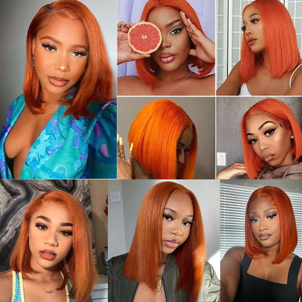 Orijodie Skunk Stripe Lace Front Wigs Human Hair Ombre Blonde With Pink Colored