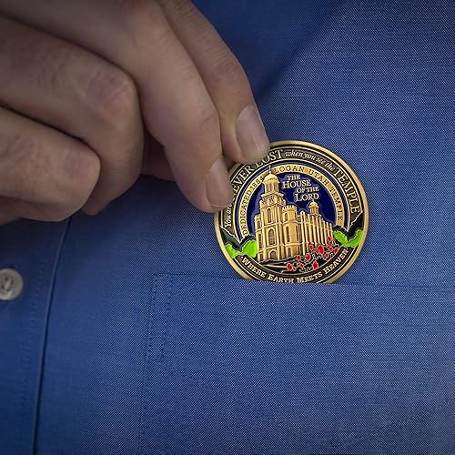 Miniatura 9 de Armor Coin & Emblem - Medallones del templo LDS Logan Utah con caja de lata de lujo y paño de pulido adicional, juego de 2 medallones