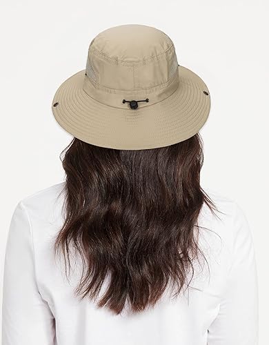 Miniatura 7 de Sombrero de malla al aire libre sombrero de ala ancha protección solar UV Boonie sombrero pesca senderismo sombrero