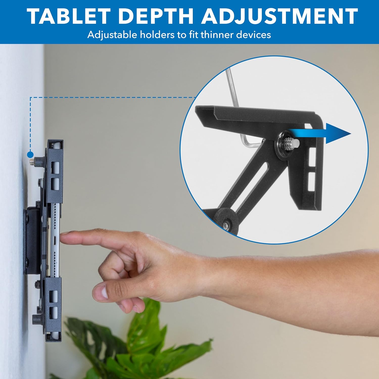 Mount-It! Universal iPad & Tablet Wall Mount Holder, Secure Steel Enclosure for 9.7–13.1 Inch Tablets, Wall or VESA 75x75 Mounting, Portrait or Landscape, Anti-Theft Tablet Mount for Office, Retail