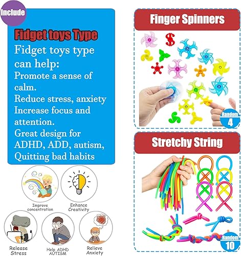 Miniatura 4 de 112 juguetes Pop Party Favors para niños, juguetes antiestrés de primera calidad para niños de todas las edades, surtido de rellenos de piñata,