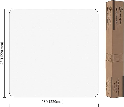 Miniatura 7 de Naturehydro Tapete para silla de oficina para suelo de madera dura, 48 x 48 pulgadas, tapete de suelo para silla de escritorio de computadora,