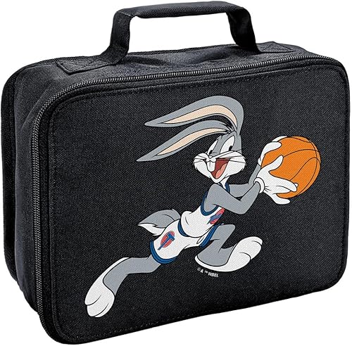 LOGOVISION Space Jam Bugs Bunny - Lonchera con aislamiento de lados suaves, bolsa de almuerzo reutilizable para trabajo de oficina escolar, sin BPA