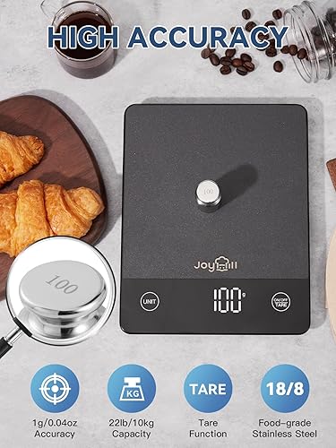 Miniatura 9 de JOYHILL Báscula de alimentos de 22 libras báscula digital de cocina onzas y gramos báscula de peso de alimentos de acero inoxidable premium con