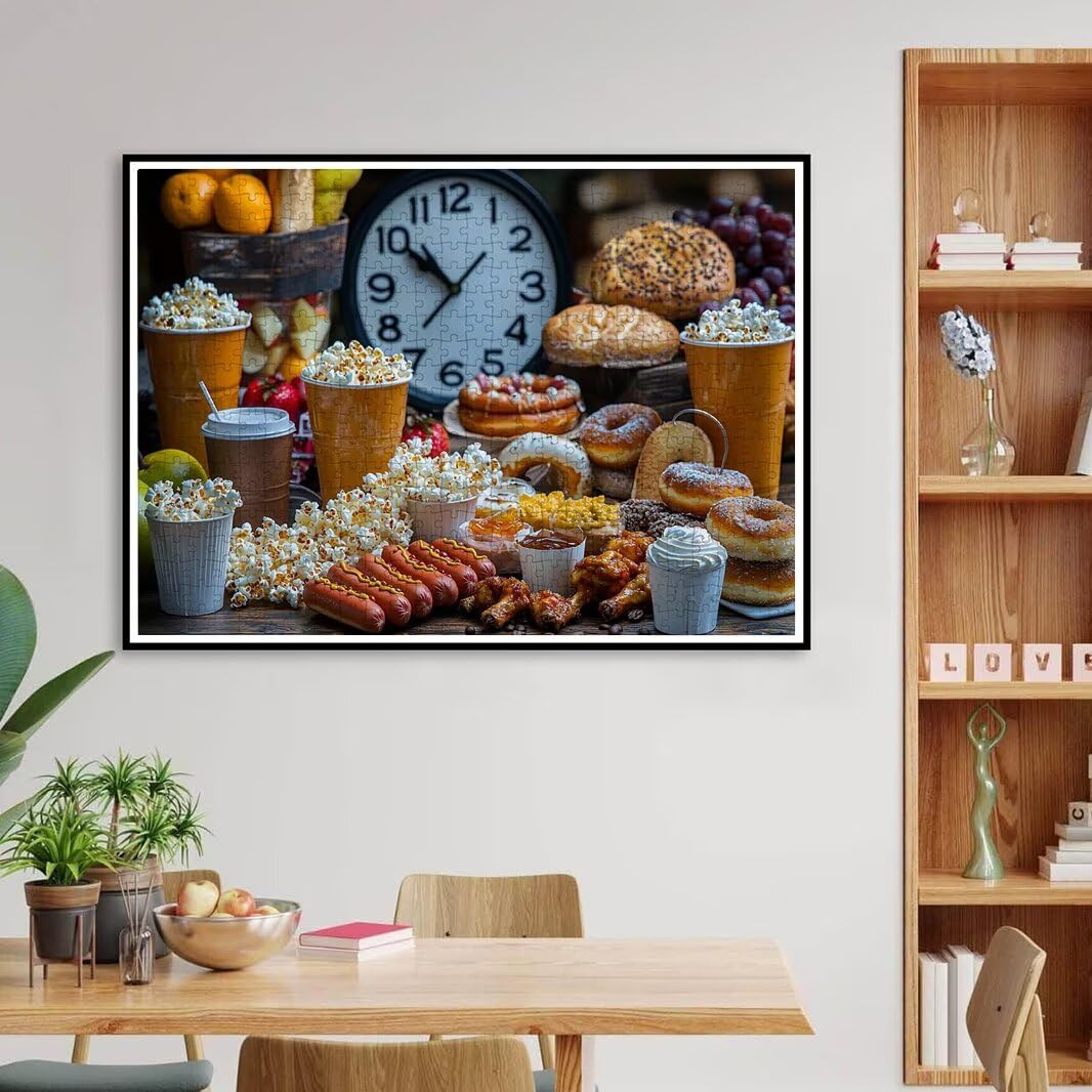Puzzle 1500 Pezzi, Puzzle Cibo per Adulti, 87x57cm, Compact Box -4370