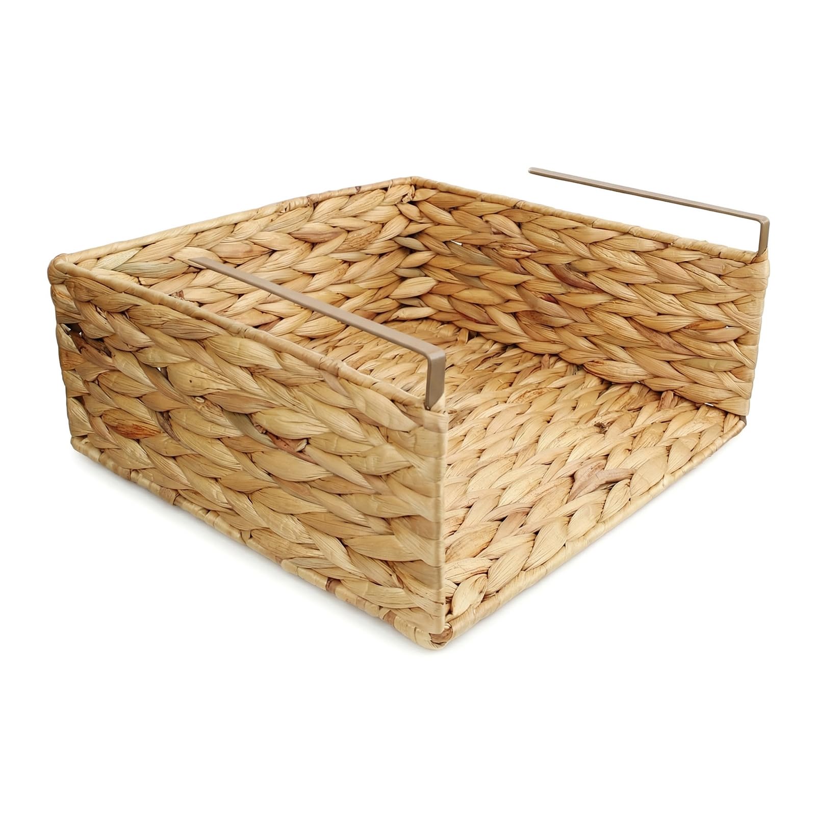 Photo 1 of [ONE HOOK MISSING] Under Desk Water Hyacinth Storage Baskets, Wicker Shelf Organizer Basket