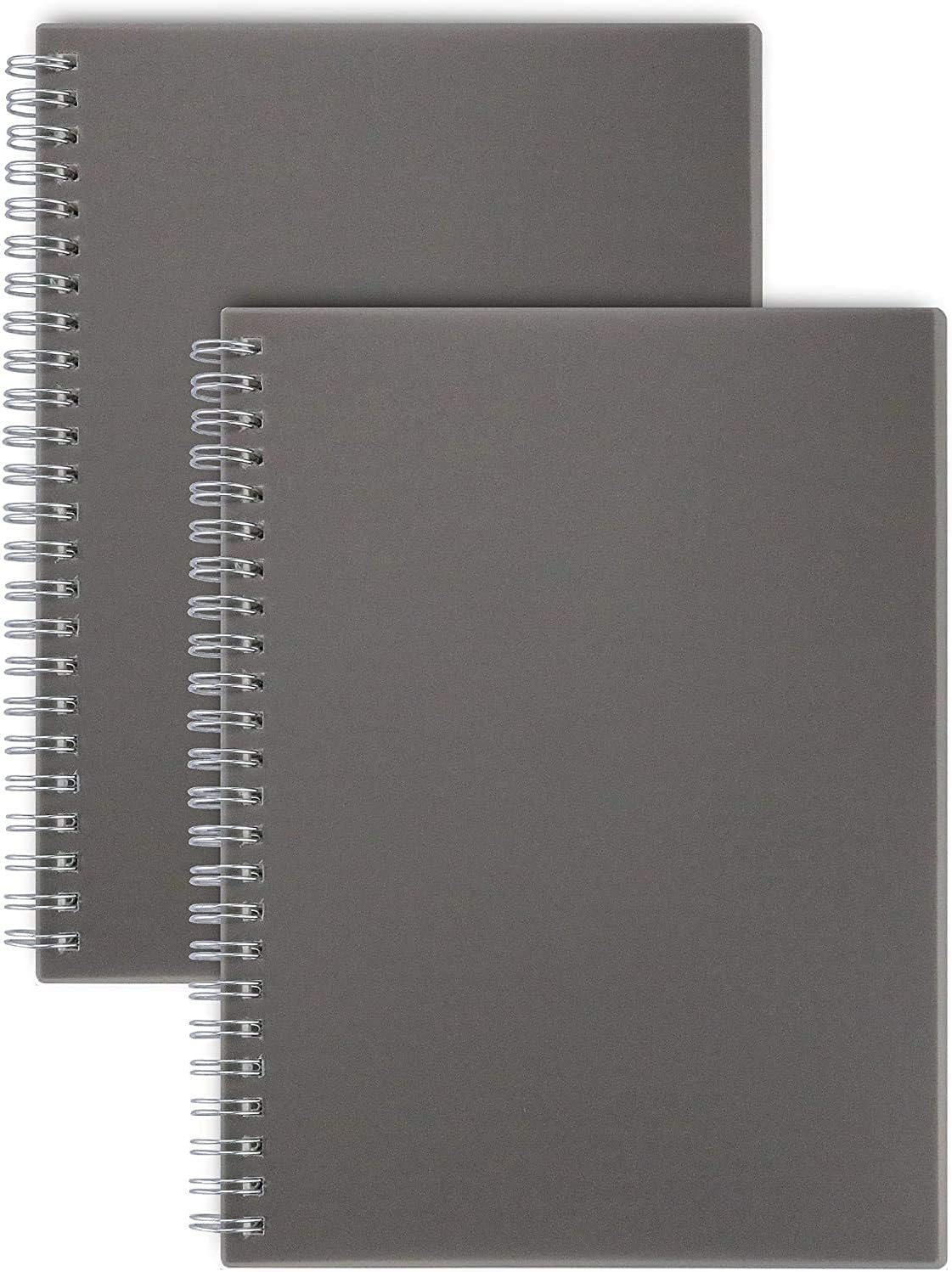 Miliko Transparent Hardcover A5 Size Dot Grid Wirebound/Spiral Notebook-2 Per Pack (Dot Grid), A5 8.27inX5.67in : Office Products