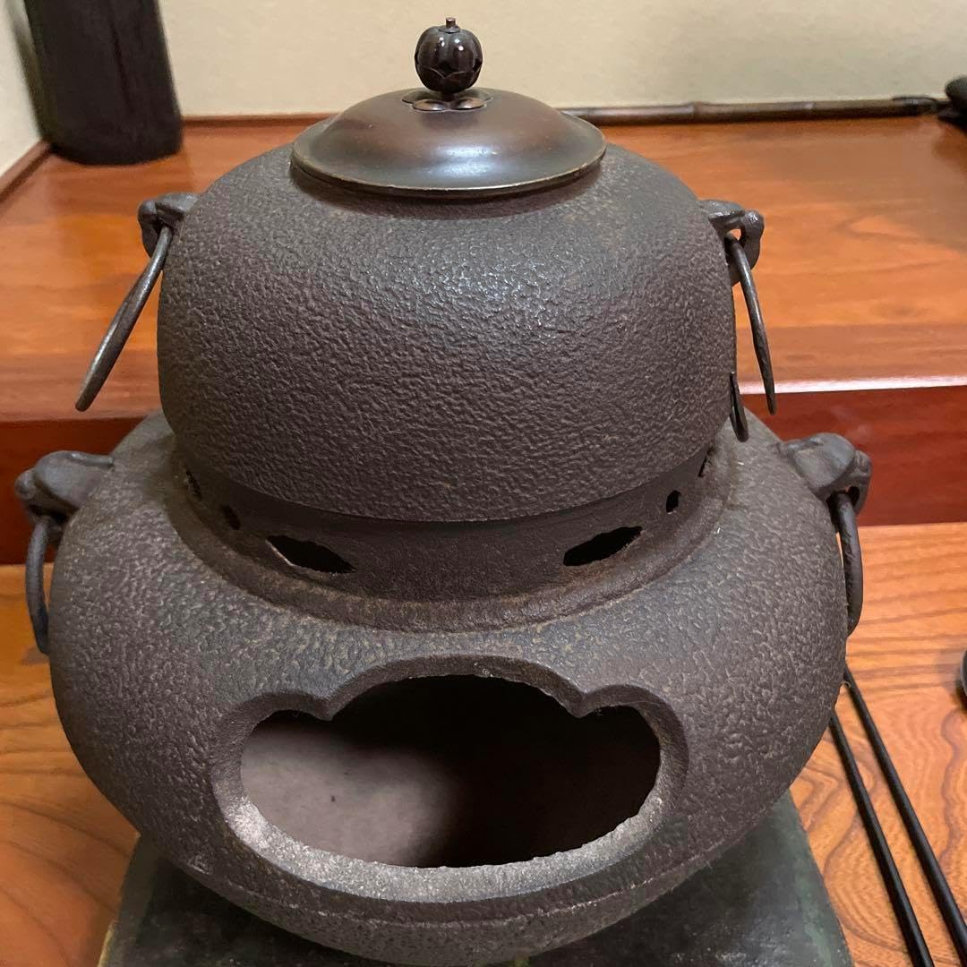 茶道具 金森浄栄 透木釜 電熱器 野々田 600W 置炉 セット 茶道具 金森浄栄 透木釜 電熱器 野々田 600W 置炉 セット 楽天