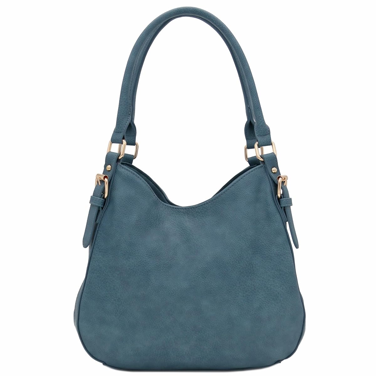 Light-weight 3 Compartment Faux Leather Medium Hobo Bag