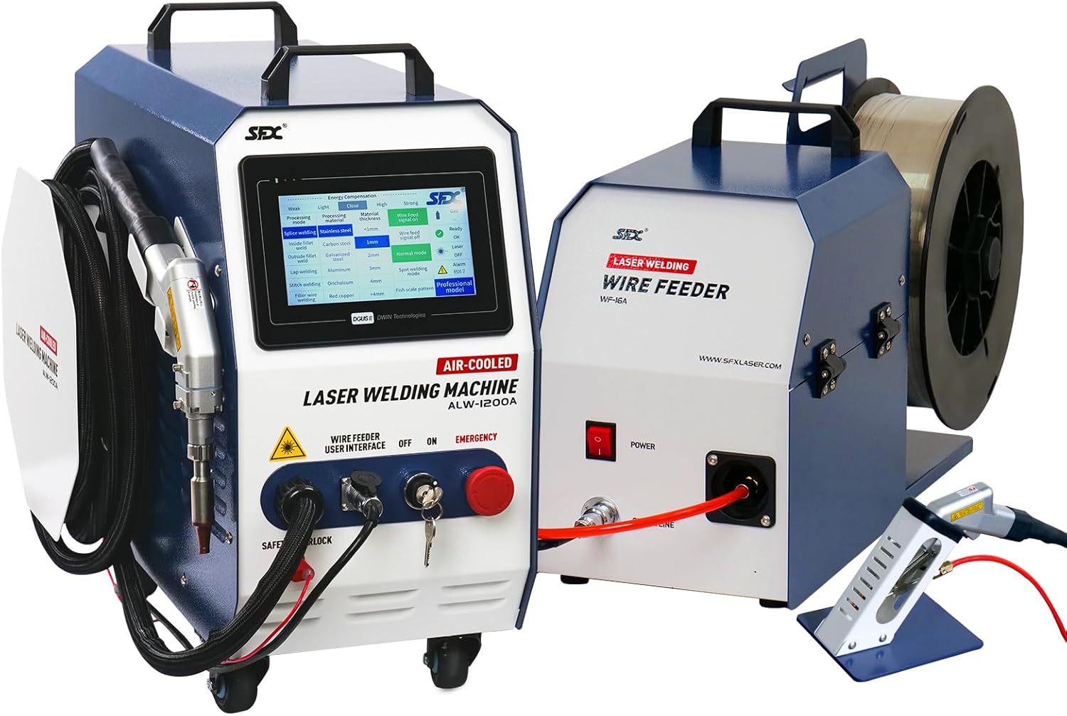 US Stock Handheld Laser Welding Machine 1200W Air Cooled Laser Welder with Auto Wire Feeder for Metal