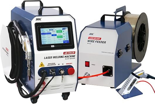 US Stock ZAC 1200 W0.874mW Air Cooled Handheld Laser Welder 2-in-1 Portable Fiber Welding Machine ALW-1200A with Auto Wire Feeder, Laser Class 2