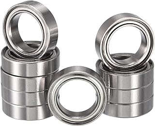 HiPicco 6700ZZ Deep Groove Ball Bearings, ID 10mm x OD 15mm x Width 4mm, Double Metal Shielded Ball Bearing Chrome Steel Z2 10pcs