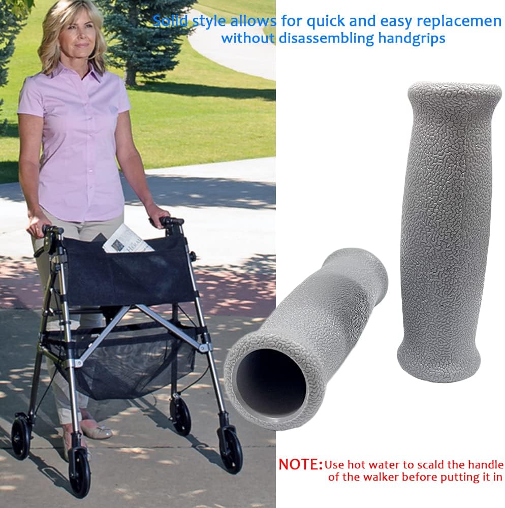 Rollator Walker Crutch Hand Grips Replacement for Elderly & Disabled Patient Handgrips Accessories, 1", 2 Pcs : Health & Household
