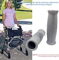 Vista 9 de Rollator Walker - Agarres de mano de repuesto para empuñaduras de mano de identificación de 1 pulgada, accesorios para mangos para pacientes