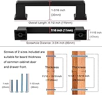 Vista 2 de KOOFIZO - Paquete de 10 tiradores de gabinete de cocina de latón antiguo de 3-3/4 pulgadas, manijas vintage de gabinete de latón, herrajes