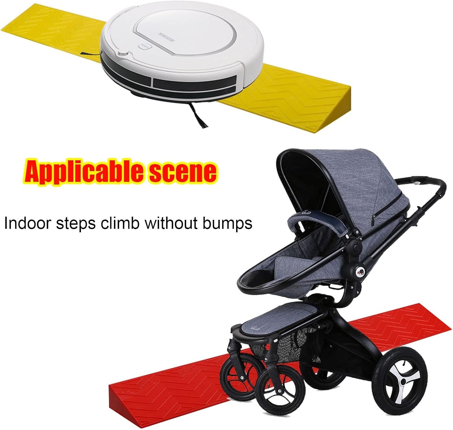 2 Inch Threshold Ramps for Doorways, Indoor Kerb Ramp Easy Portable Door Step Accessible Channel for Doorway Walker Elderly Stairs Wheelchair Cleaning Robot (Color : Black, Size : 100 * 8 * 2CM)