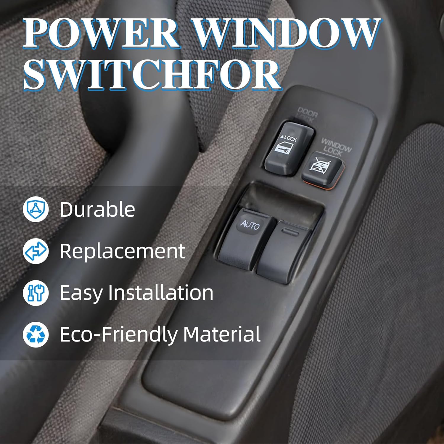 Master Power Window Switch Front Left Driver Side | Compatible with Toyota 1998-2000 Sienna 1999-2003 Solara 2000-2006 Tundra | Replaces OE 84820-08010