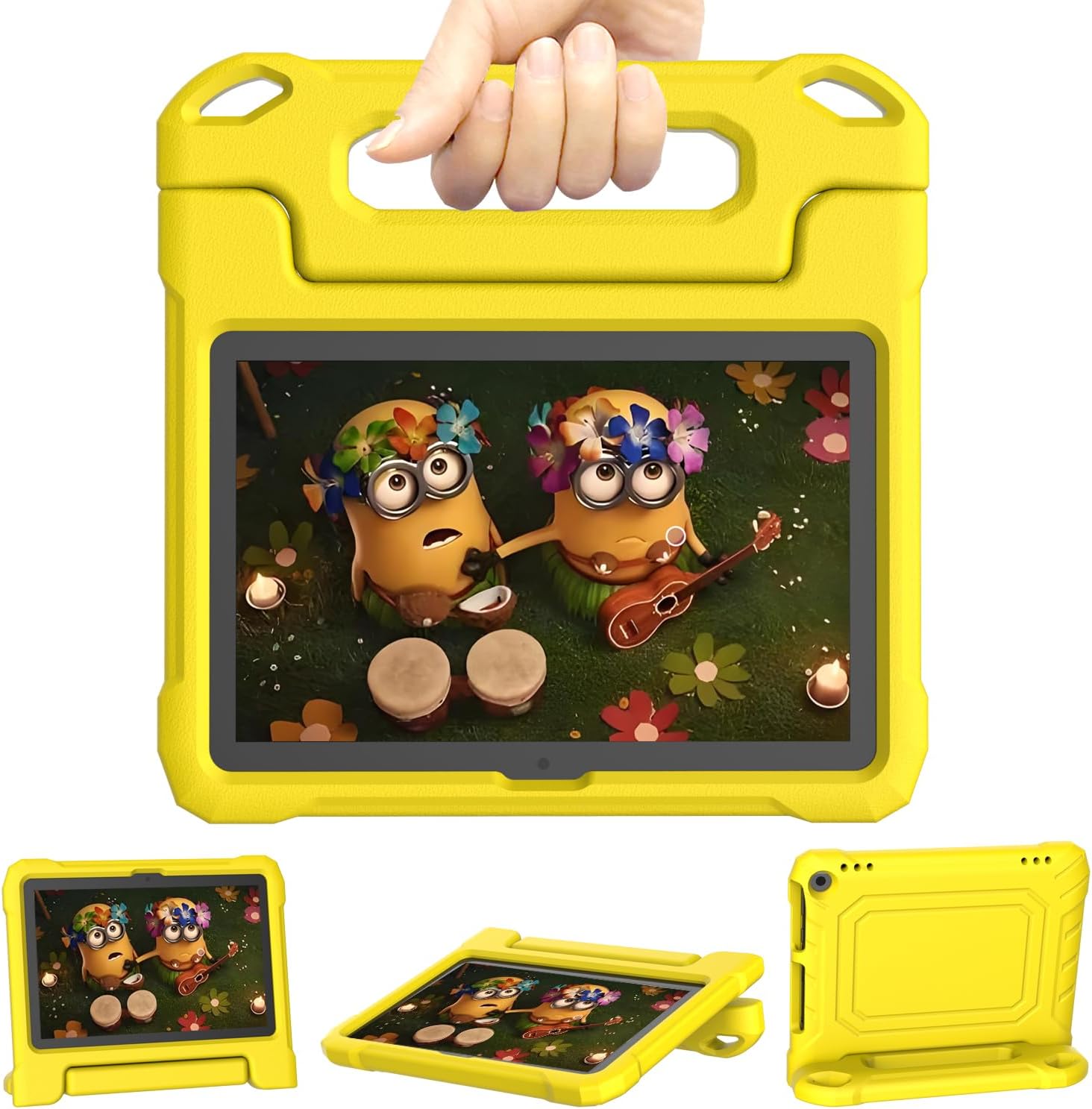 DJ&RPPQ Kids Case,Case for iPaDJ&RPPQ Kids Case,EVA Strong Anti Drop is Suitable for 10 inch Tablet. Not Compatible with Ipad 10in Tablet Yellow